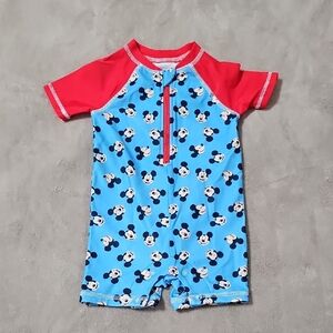 Disney Mickey Mouse Kids Rashguard - Blue and Red